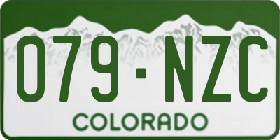 CO license plate 079NZC