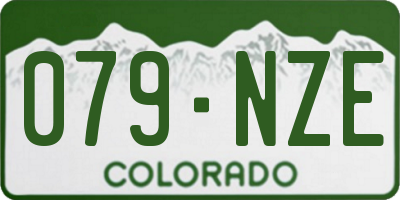 CO license plate 079NZE