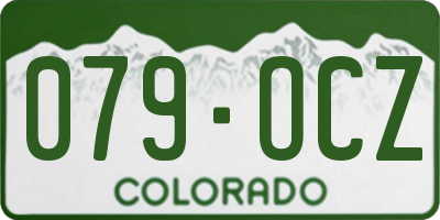 CO license plate 079OCZ