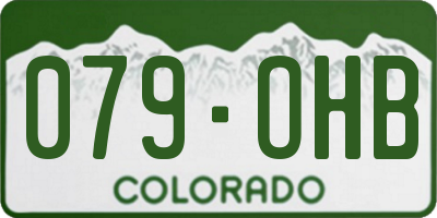 CO license plate 079OHB