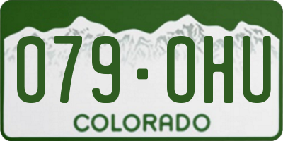 CO license plate 079OHU