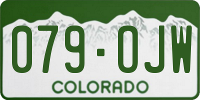 CO license plate 079OJW