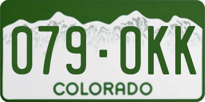 CO license plate 079OKK