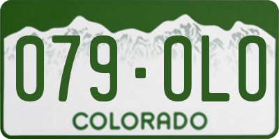 CO license plate 079OLO