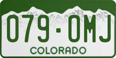 CO license plate 079OMJ