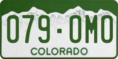 CO license plate 079OMO