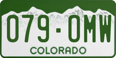 CO license plate 079OMW