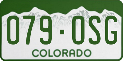 CO license plate 079OSG