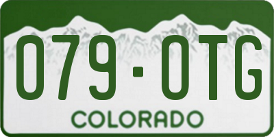 CO license plate 079OTG