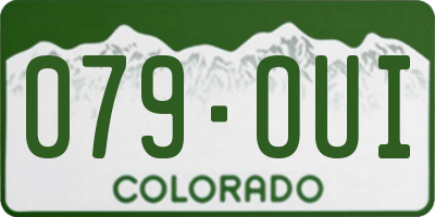 CO license plate 079OUI