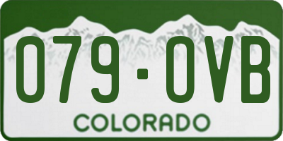 CO license plate 079OVB