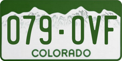 CO license plate 079OVF