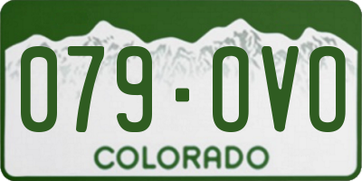 CO license plate 079OVO