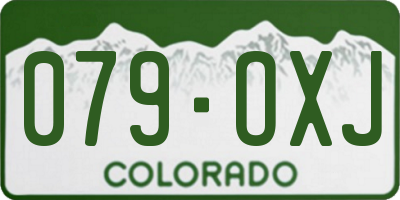 CO license plate 079OXJ