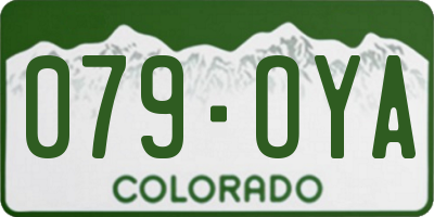 CO license plate 079OYA