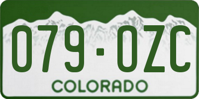 CO license plate 079OZC