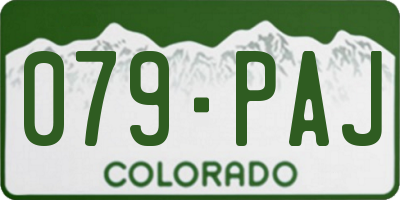 CO license plate 079PAJ