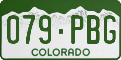 CO license plate 079PBG