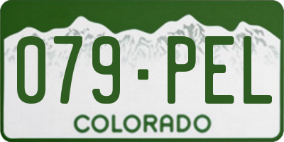 CO license plate 079PEL