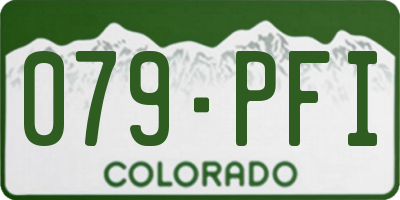 CO license plate 079PFI