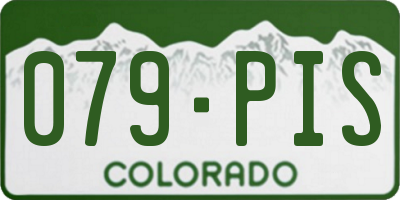 CO license plate 079PIS