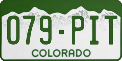 CO license plate 079PIT