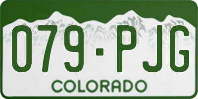 CO license plate 079PJG