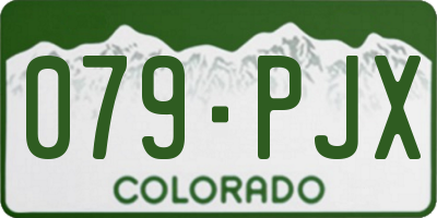 CO license plate 079PJX