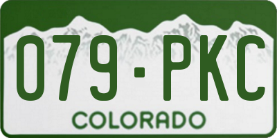 CO license plate 079PKC
