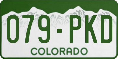 CO license plate 079PKD