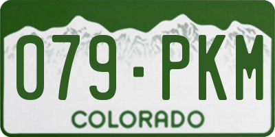 CO license plate 079PKM
