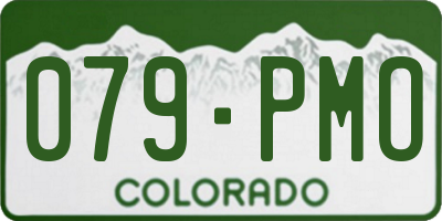 CO license plate 079PMO