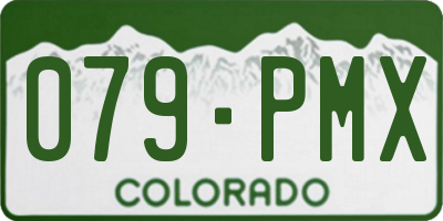 CO license plate 079PMX