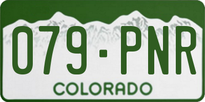 CO license plate 079PNR