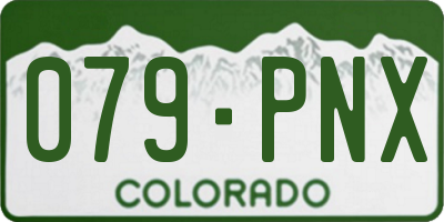 CO license plate 079PNX