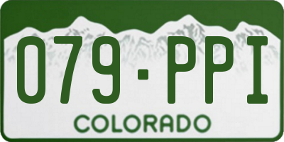 CO license plate 079PPI