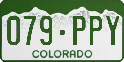 CO license plate 079PPY