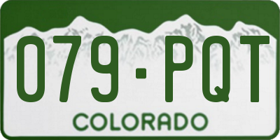 CO license plate 079PQT