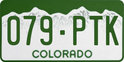 CO license plate 079PTK