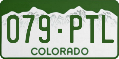 CO license plate 079PTL