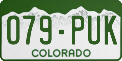 CO license plate 079PUK