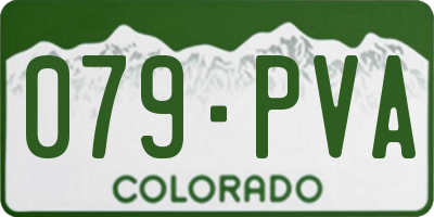 CO license plate 079PVA