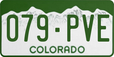 CO license plate 079PVE