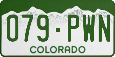 CO license plate 079PWN