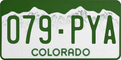 CO license plate 079PYA