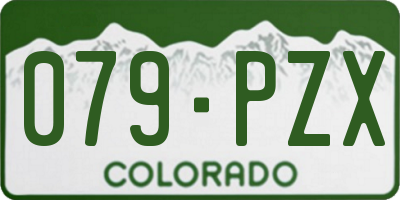 CO license plate 079PZX