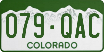 CO license plate 079QAC