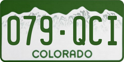CO license plate 079QCI
