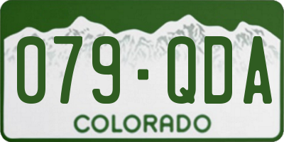 CO license plate 079QDA