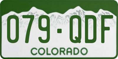 CO license plate 079QDF